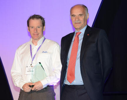 Omniflex Engineer Ian Southerton with the award from the NDA